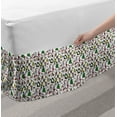 thumbnail image 2 of Doodle Bed Skirt, Christmas Concepts Drawn in Cartoon Style Santa Snowman Children Presents Mistletoe, Elastic Bedskirt Dust Ruffle Wrap Around for Bedding Decor, 4 Sizes, Multicolor, by Ambesonne, 2 of 2
