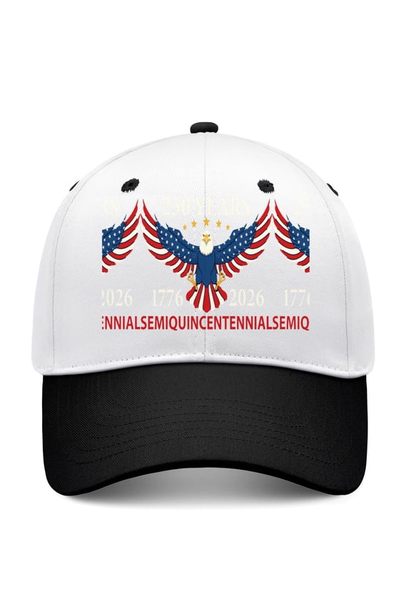 1776-2026 250th Anniversary American Flag 45 47 Design Baseball Cap Snapback Hat for Men Women Teens