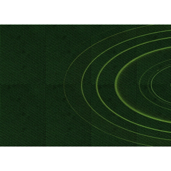 Ahgly Company Machine Washable Indoor Rectangle Transitional Deep Emerald Green Area Rugs, 5' x 7'