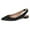 Glitter Black, variant on YDN Women Sexy Pointed Toe Elastic Strap Slingback Sandals Low Heel Slip On Flats Shoes Party Shopping Dress Size 7 Glitter Black