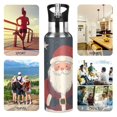 thumbnail image 7 of Yayeee 20oz Insulated Water Bottle Double Wall Stainless Steel with Flip Straw Lid, Blue Christmas Santa, 7 of 7