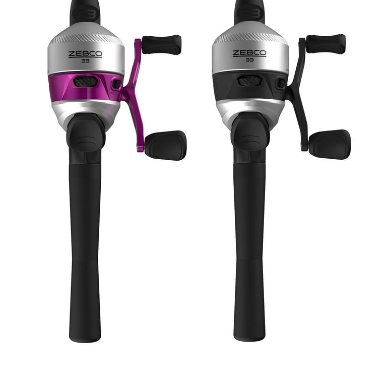 あきな　ブラック　ピンクグレー　2体セット Zebco 33 Spincast Reel and Fishing Rod Combos (2-Pack), 5-Foot 6