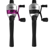 Zebco 33 Spincast Reel and Fishing Rod Combos (2-Pack), 5-Foot 6-Inch Rods, Size 30 Reels, 1-Pink, 1-Black