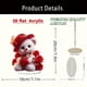 thumbnail image 3 of Adornos para San Valentín, regalos para San Valentín, rosa de sombrero rojo, oso de peluche acrílico, decoración romántica para mesa o árbol, rosa de sombrero rojo, oso de peluche, 3 of 9