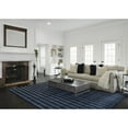 thumbnail image 6 of Momeni Simba Hand Tufted Wool Striped Navy Area Rug 5' X 8', 6 of 14