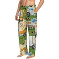 thumbnail image 3 of Kdxio Construction Machinery1 Print Men's Sleep Pajama Pant Lounge Pants with Pockets, 3 of 8