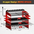 thumbnail image 6 of Power Tool Organizer Wall Mount with Charging Station, 4-Layer Drill Holder Heavy Duty Metal Storage Rack for Garage Organization Drill Storage Shelf, Fathers Day Dad Gifts for Dad Husband, 6 of 9