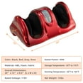 thumbnail image 4 of Giantex Foot Massager Machine, Electric Therapeutic Shiatsu Foot Calf Massager w/Kneading & Rolling for Foot & Ankle Pain, Red, 4 of 9