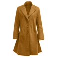 thumbnail image 2 of Tiqkatyck Trench Coat Clearance Women Clothing Women Fashion Long Sleeve Woolen Tops Lapel Solid Color Long Jacket Coat winter coat Gold Gold S, 2 of 7