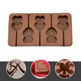 thumbnail image 2 of HomeLife 5 Grid Double Heart Shaped Silicone Non Stick Lolly Chocolate Cookie Candy Mold, 2 of 13
