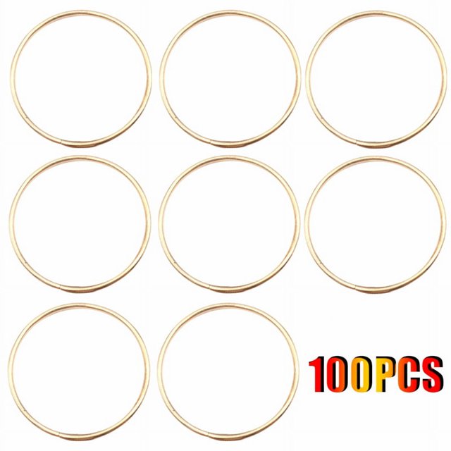 100 Uds Color Dorado Gran AtrapasueñOs Anillo Circular Anillos Artesanales para AtrapasueñOs Aros Colgantes Conectores DIY 65MM