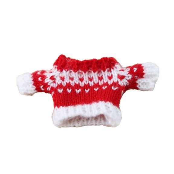 Christmas Guinea Pig Clothes Hamster Sweater Ferret Knitted Clothes for Small Animal Outfit Winter Clothing Red 3.9inch