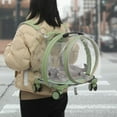 thumbnail image 3 of 1 PCS Breathable Cat Carrier, Cat Carrier with Rolling Wheels, Cat Carrier, Product Size(Excluding Telescopic Handle): 40*27*45cm/15.7*10.6*17.7in, 3 of 8