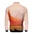 thumbnail image 3 of Ilustración de paisaje 3D Impresión digital creativa Impresión digital Cuello alto Chaqueta con cremallera para hombres Mujeres Sudadera con capucha Ropa para hombre, 3 of 4