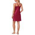 thumbnail image 3 of INSPIRE CHIC Women's Satin Slip Sleepdress Silky V-Neck Chemise Nightgown with Double Spaghetti Straps for Lounging S Wine, 3 of 6