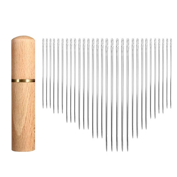 amagogo 30 Pieces Self Threading DIY Self-threading Embroidery Tool with A Beech Case