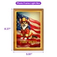thumbnail image 5 of Firefighter Corgi Hero Rescue Fire Dept Fireman USA Flag Acrylic Plaque with Wood Photo Frame Box Welsh Corgi Dog Lover Gifts Idea Light Box - 02026, 5 of 5