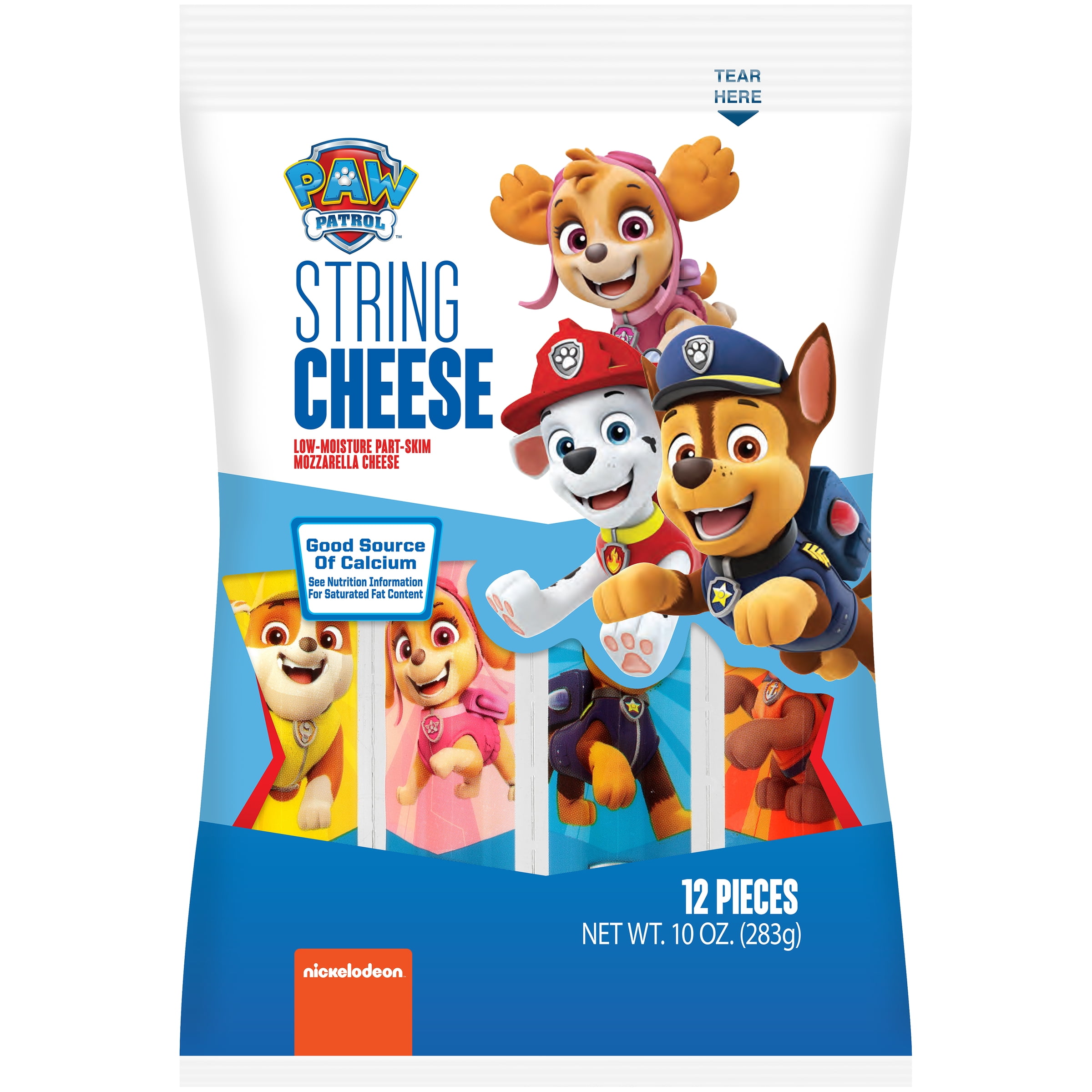 PAW Patrol LowMoisture PartSkim Mozzarella String Cheese, 10oz, 12
