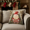 thumbnail image 4 of Coollooc Christmas Throw Pillow Covers,17.5''x17.5'' Linen Xmas Deer & Snowman Plaid Cushion Cover Decorative Square Pillowcases with Invisible Zipper for Living Room Sofa Bedroom(C,A), 4 of 7