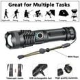 thumbnail image 4 of [2 Pack] DXIMRX 120000 Lumens Rechargeable Flashlights, Super Bright Flashlight with 5 Modes and Zoomable, IPX7 Waterproof, Usb LED Flashlight for Emergencies, Camping, Home, 4 of 11