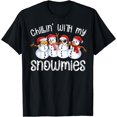 thumbnail image 1 of Snowman Christmas Chillin With My Snowmies Ugly Gift T-Shirt - As Picture - M, 1 of 4