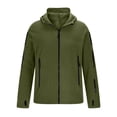 thumbnail image 5 of Men's Military Tactical Jacket Warm Fleece Plush Full Zip Hoodies Outdoor Winter Warm Coats Windbreaker with Pockets, 5 of 6
