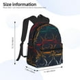 thumbnail image 2 of Yield Cartoon Sharks Print Backpack for Women Men, Lightweight Casual Travel Daypack, Classic Basic College Backpack, Middle School Bag, 2 of 5