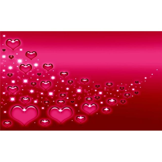 Benzara BM205842 Contemporary Valentine Themed Rectangle Shape Wall Art, Red
