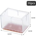thumbnail image 1 of Juego de 16 tapas rectangulares antideslizantes de PVC para patas de sillas y muebles, 1 of 5