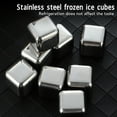 thumbnail image 3 of Hielo de acero inoxidable piedras de whisky de hielo reutilizables de congelación rápida soldadura sin costuras largo tiempo de enfriamiento con pinzas de hielo para vino ANGGREK Otros, 3 of 8