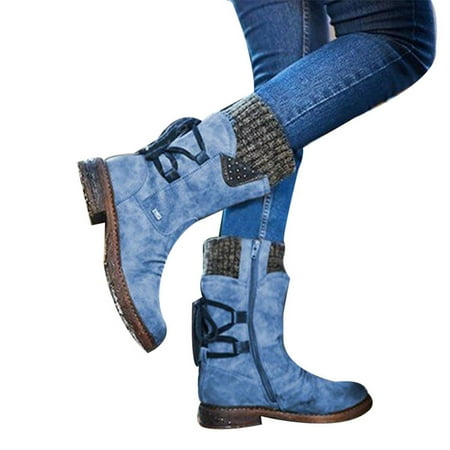 

Fur Lined Warm Booties Hiking Duck Winter Walking Mid Calf Muck Thermal Quilted Boots For Cold Winter Day 40 Light Blue