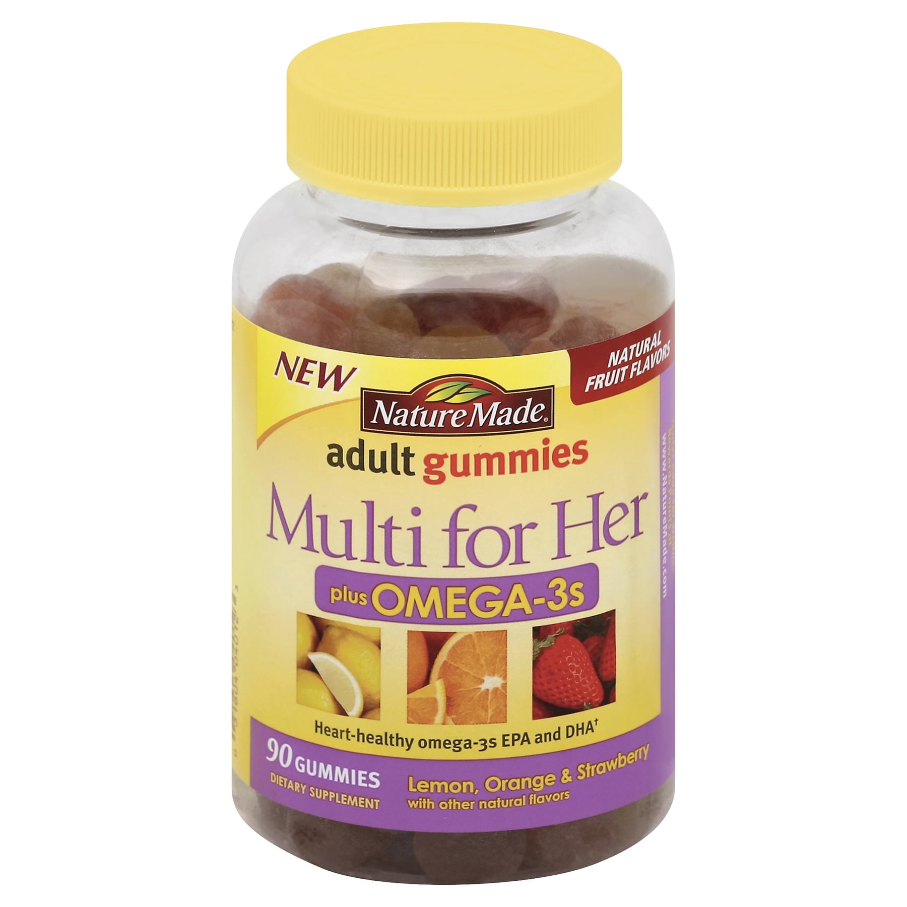 NATURE MADE Multi for Her, Plus Omega3s, Gummies, Lemon, Orange