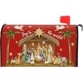 thumbnail image 1 of Cubierta de buzón de Navidad magnética Joy to The World Cubierta de buzón de Navidad Tamaño estándar 18x21 pulgadas Escena religiosa de la natividad de Jesús Cubierta de buzón de correo decorativa de, 1 of 8