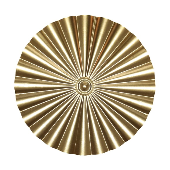 Escultura colgante de fondo artístico de pared con círculo dorado de hierro para oficina E
