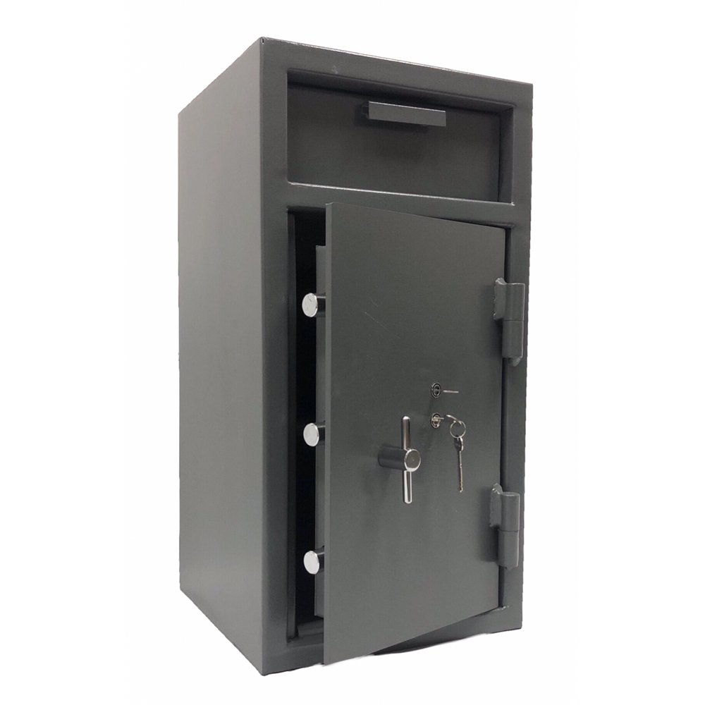 Money Drop Box Depository Safe for money with dual control key lock