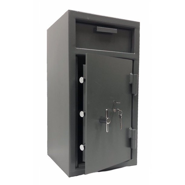 Money Drop Box Depository Safe for money with dual control key lock