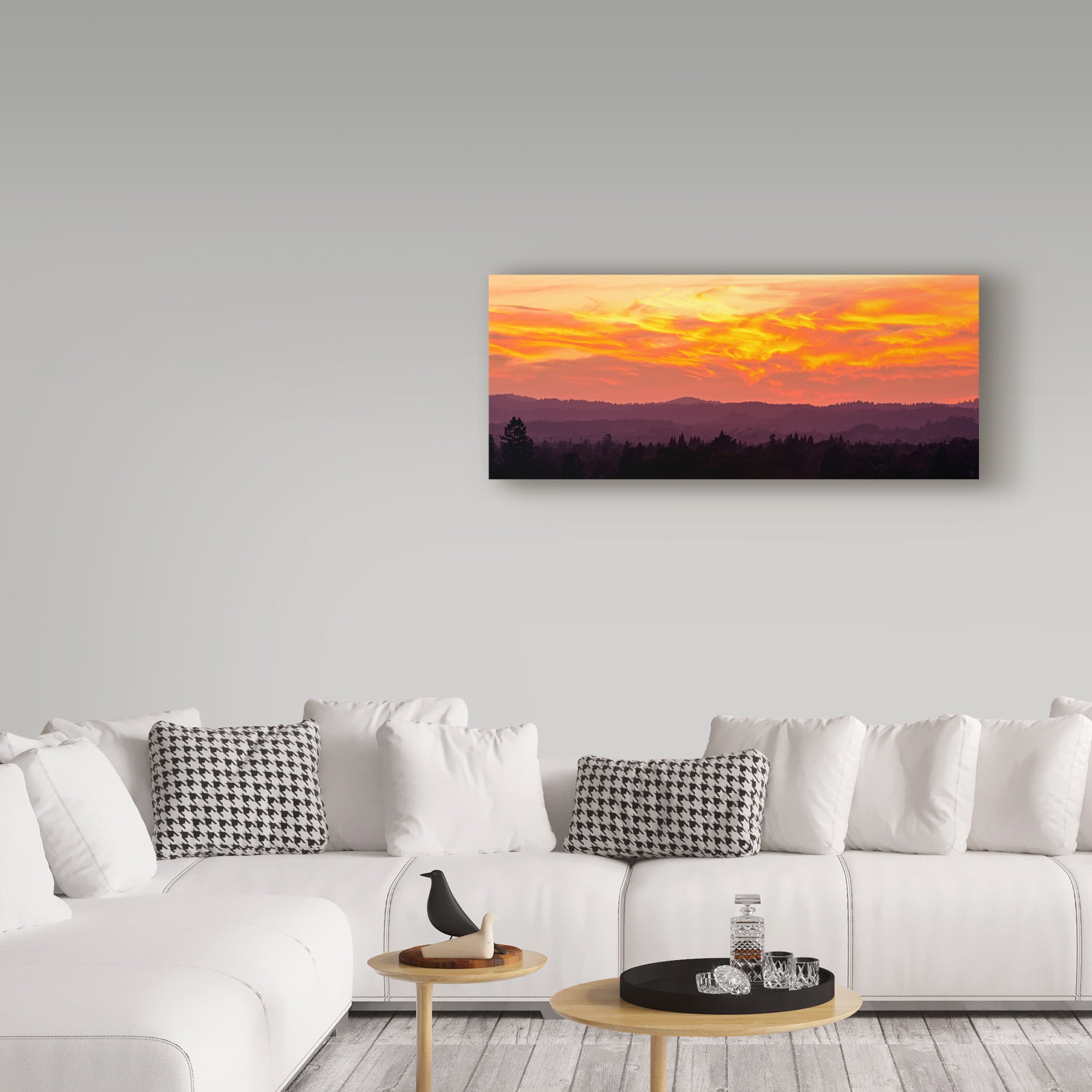 Trademark Fine Art 'Blazing Sunset' Canvas Art by Lance Kuehne