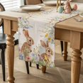 thumbnail image 2 of Easter Bunny Table Runner 72 Inches Long for Kitchen Dining, Rustic Retro Spring Rabbit Flowers Plants Dresser Scarf Farmhouse, Dining Table Decorations for Wedding/Parties, 14 x 72 In, 2 of 8