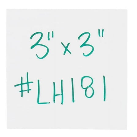 3 x 3 in. White Warehouse Labels - Magnetic Strips - Pack of 25