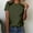 Army Green, variant on YHAJDS Women's Shirts Solid Color Round Neck Loose Short Sleeve Casual Everyday Top