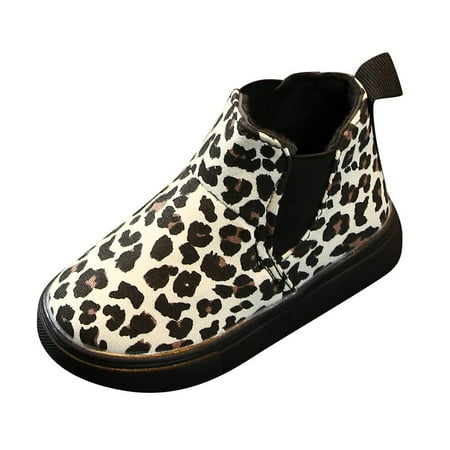 

Kids Leopard Winter Warm Short Boots Casual Shoes