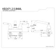 thumbnail image 2 of Kingston Brass KB2478NML 4 in. Centerset 2-Handle Laundry Faucet, Brushed Nickel, 2 of 3