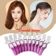 thumbnail image 3 of Pinzas para el pelo de cocodrilo 10 Uds. dientes anchos doble bisagra para peluquería profesional, 3 of 7