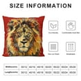 thumbnail image 5 of Orinice Lion Graphic Decorative Cushion Throw Pillow Cover for Home Couch Living Room Bed Sofa Soft and Durable 18x18in, 5 of 5