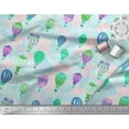 thumbnail image 2 of Soimoi Rayon Crepe Fabric Cloud & Hot Air Balloon Holiday Print Fabric by Yard 46 Inch Wide, 2 of 3