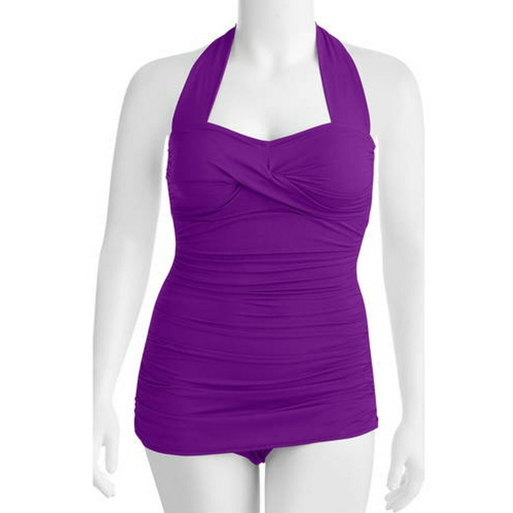 Catalina Suddenly Slim Women's PlusSize Slimming Shirred Halter One