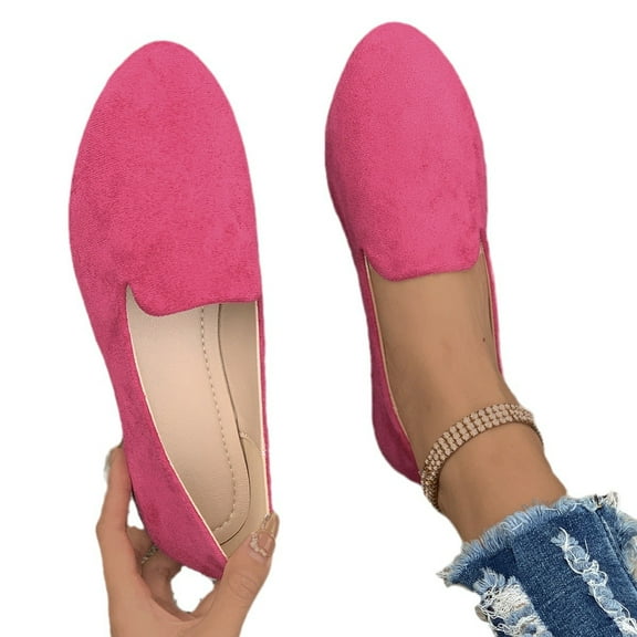 Slip-On Flats for Women, Round Toe Dress Shoes Comfortable for Business Casual and Office Wear