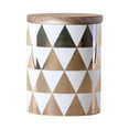 thumbnail image 4 of Fancyes Ceramic Jar Wooden Lid Tea Container with Lid Sealed Kitchen Storage Canister for Tea Farmhouse Kitchen Decor Cookie Jar Nuts Big Triangle, 4 of 8
