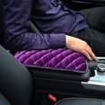 thumbnail image 2 of Bling Bling Auto Armrest Console Cushion, Soft Plush Luster Crystal Arm Rest Padding Protective Case Diamond Car Decor Accessories for Women (Purple-Plush), 2 of 6