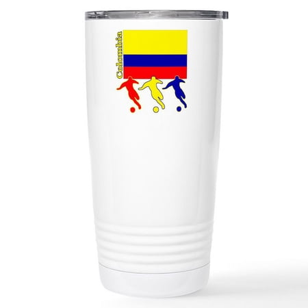 CafePress - Colombia Soccer Stainless Steel Travel Mug - Insulated Stainless Steel Travel Tumbler 20 oz.